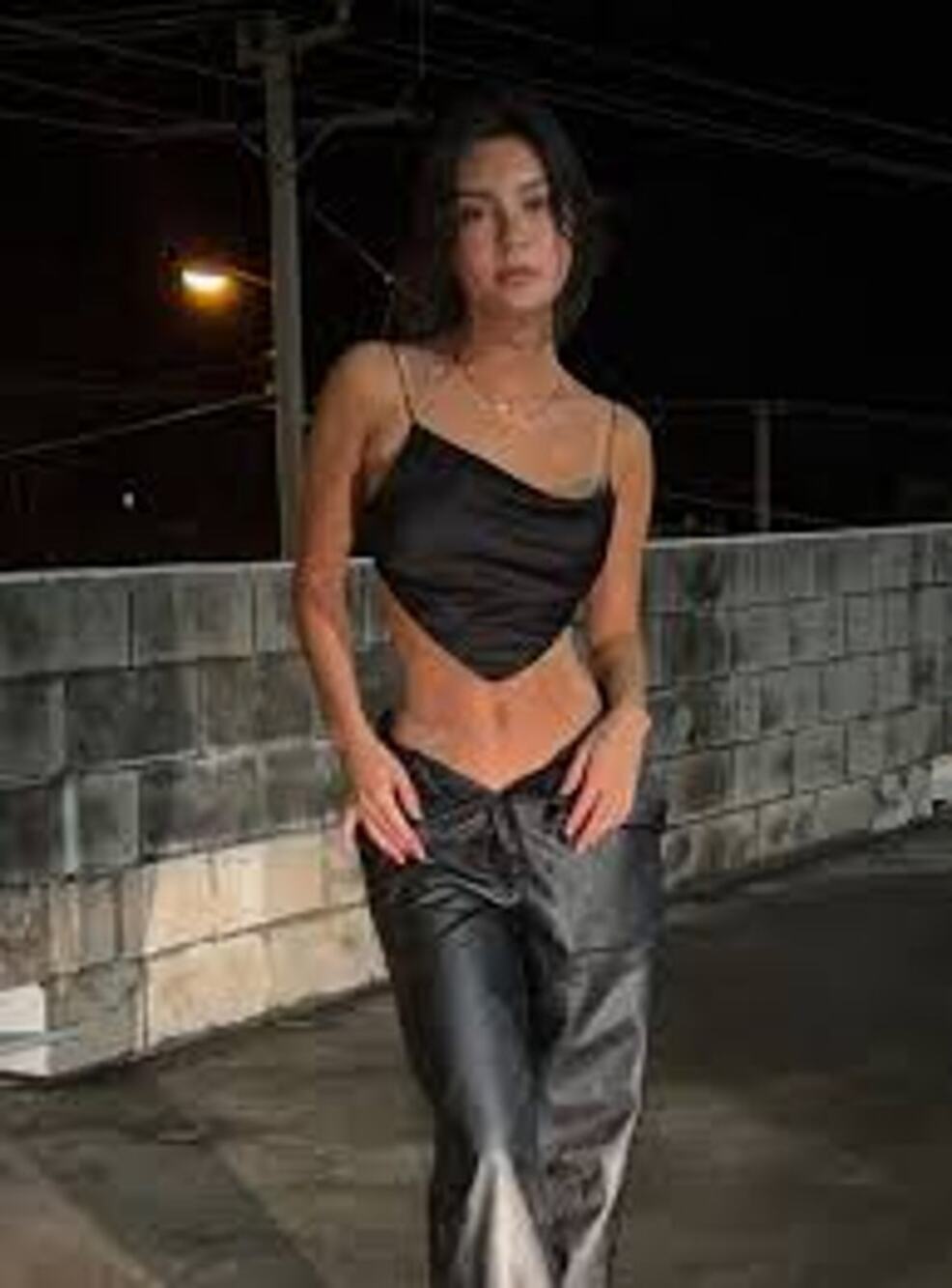 PRINCESS POLLY Julia Top Black Satin Backless Drape Cowl Neck Size US 6 S Small
